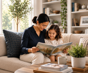 Nanny Visa - Nanny Reading to Child