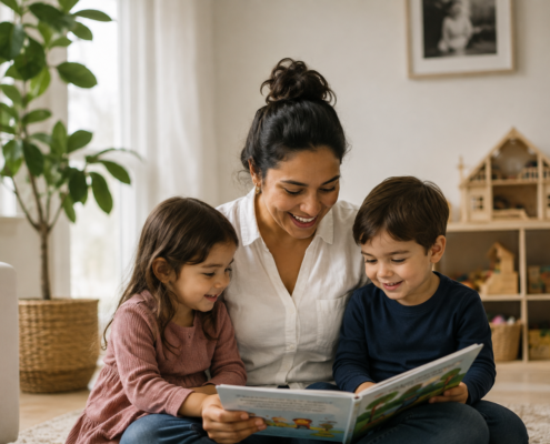 Nanny Green Card Image with Children