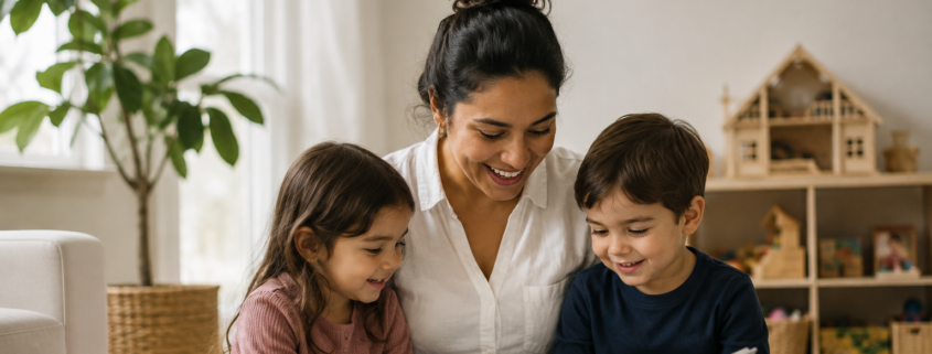 Nanny Green Card Image with Children